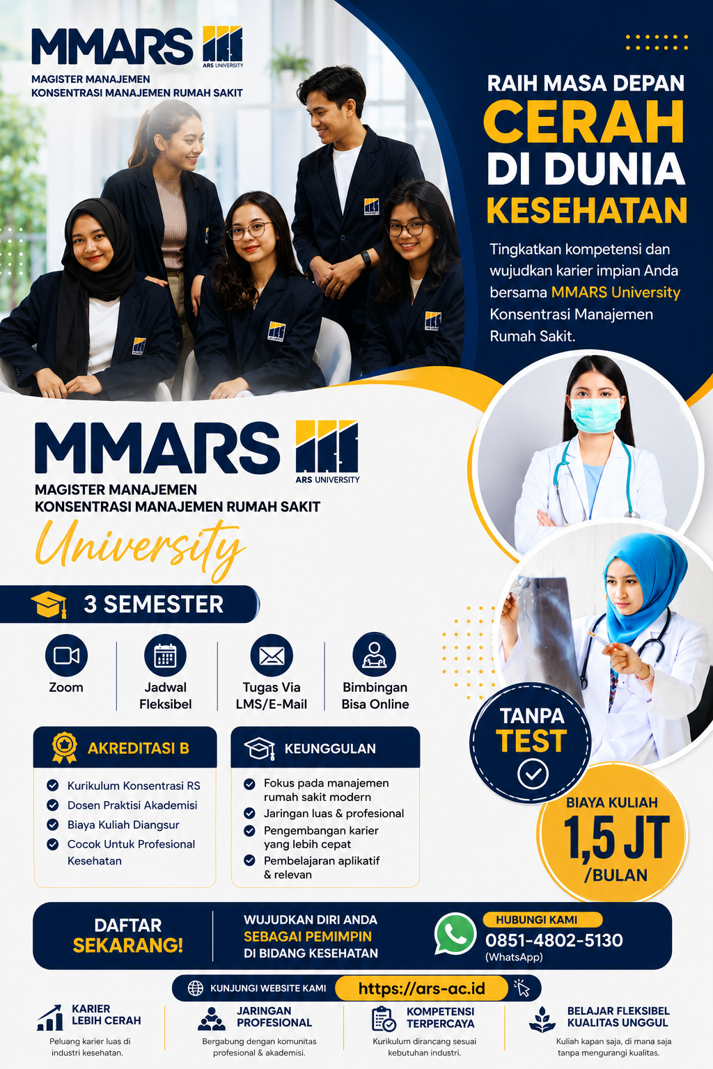 Biaya kuliah S2 MMRS mulai 1 jutaan per bulan
